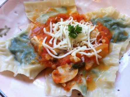 Spinach, Kale, and Mozzarella Ravioli | Cooking with a Wallflower